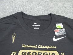 Georgia Bulldogs Shirt Mens Large Black Nike UGA 2021 National Champion Tee NEW