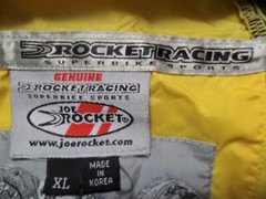 XL Tag Fit Size 3XL Vintage Rocket Racing Yellow Black Hooded Jacket