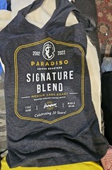 Paradiso Signature Coffee Roasters Coffee, Racer Back Tank Top Medium