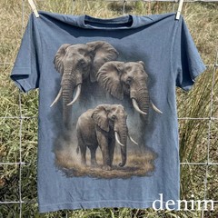 Retro Majestic Elephant Comfort Tee Graphic Wildlife Animal Mens Womens