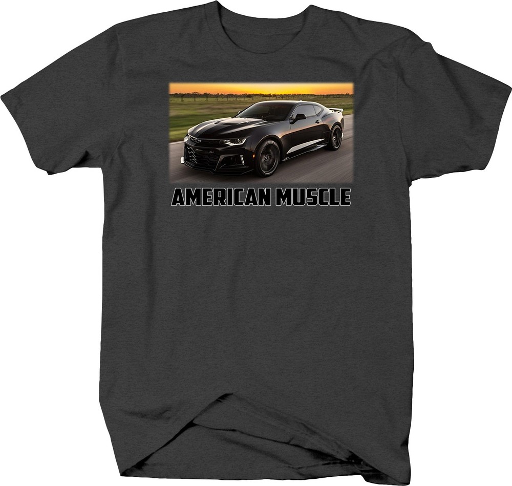 American Muscle Modern Sports Car Tshirt for Men Dark Gray