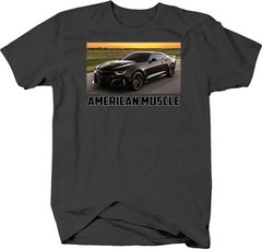 American Muscle Modern Sports Car Tshirt for Men Dark Gray