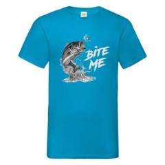 Fishing Bite Me Fish Trout Humour Novelty T Shirt Various Colours And Sizes