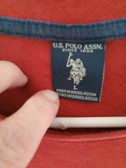 U.S. Polo ASSN. L Men’s Long Sleeve Crew Neck Solid Thermal Shirt Rust