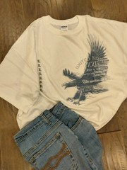 United States 1776 Eagle Unisex White short-sleeve crewneck T-shirt