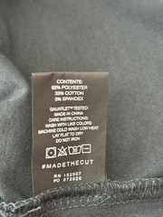 CUTS AO Henley Curve-Hem Tee Medium Black PYCA Pro® Elongated Short Sleeve Shirt