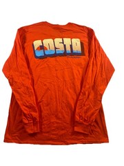 Costa Del Mar Long Sleeve T Shirt Orange Large Born On The Water Graphic