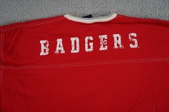 Vintage University of Wisconsin T Shirt Mens XL Red Double Sided Lined Badgers