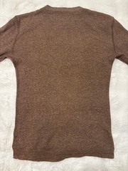 RRL Henley Thermal Shirt XS US Size S Stretchable Black Unisex