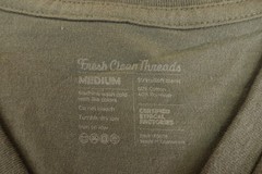 Fresh Clean Threads Mens Size Medium Gray Short Sleeve V Neck T-Shirt New