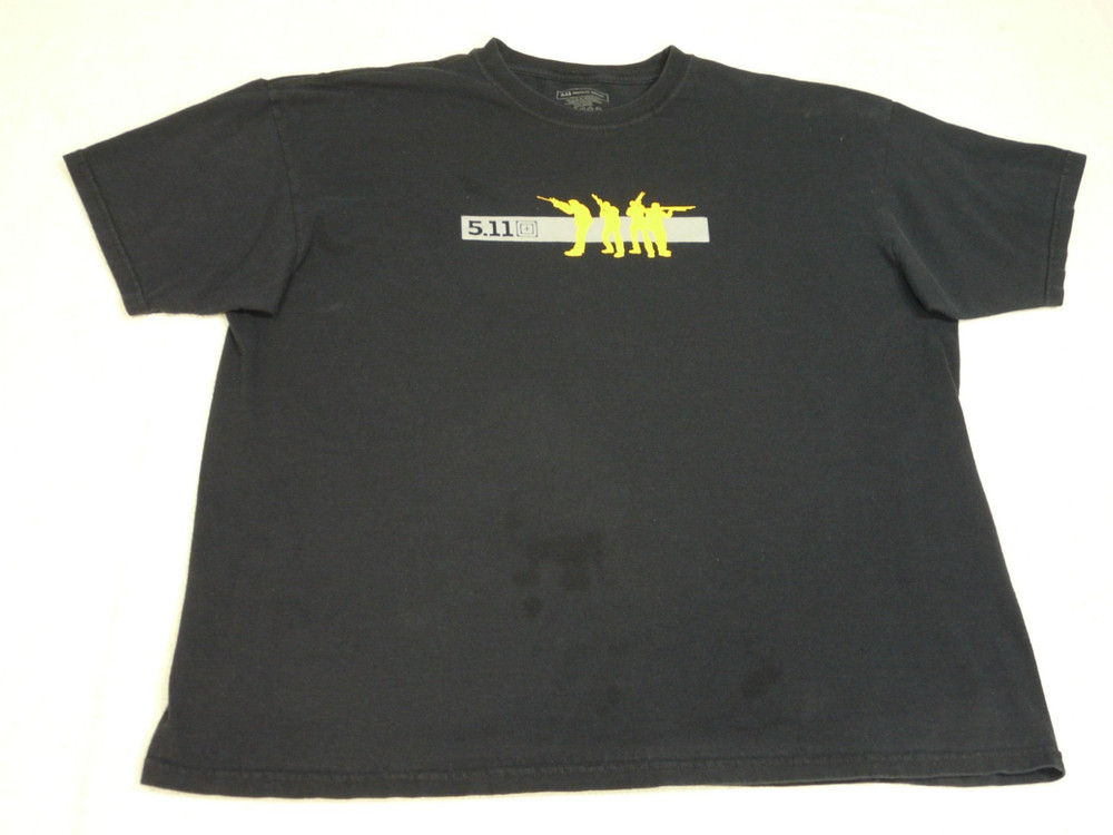 5.11 Tactical Series T Shirt Men’s XL Black Short Sleeve 100% Cotton Graphic Tee