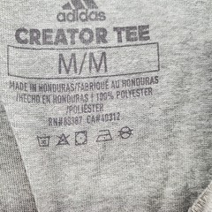 ADIDAS CREATOR TEE Mens Medium Short Sleeve T-Shirt Athletic Pullover Gray