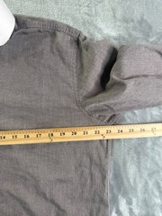 Hugo Boss Slim Fit Dress Shirt Brown Herringbone White Contrast Collar Cuffs 18