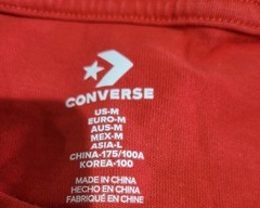 Vtg Converse Red T-Shirt Hanging Chuck Taylor Shoes Men’s Medium