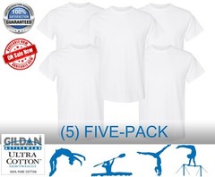 Gildan Standard T-Shirts 100% Heavy 5.3oz Cotton S/M/L/XL (5-Pack) NEW