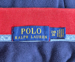 Polo Ralph Lauren Mens USA Flag Polo Shirt 2XB Navy Blue Red