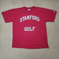 Vintage Stanford University Golf Team T Shirt XL Champion Tiger Woods Alma Mater