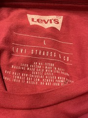 Levi’s Men’s T-Shirt L Long Sleeve Crew Neck Cotton Machine Washable