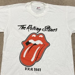 Vintage Rolling Stones T Shirt Small 81 Tour 90s Repro Single Stitch Anvil USA