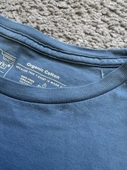 Patagonia Mens Blue Cotton Jersey Double-Sided Graphic Logo Tee Crew Neck M