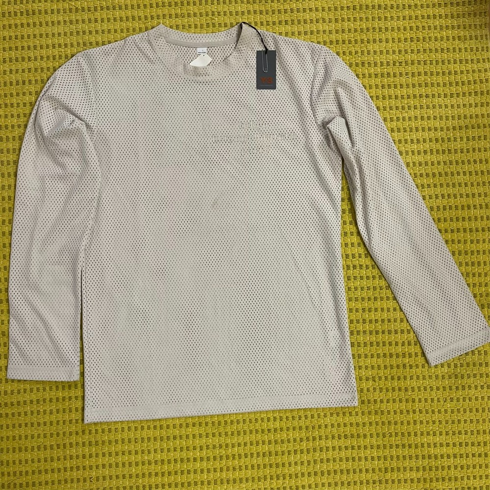 Y-3 Yohji Yamamoto x Adidas Mesh Long Sleeve Tee – Light Clay NWT Retail $220