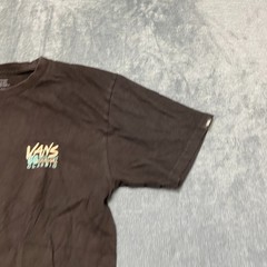 Vans Off The Wall T-Shirt Men Small Black Cotton Dark Wash Graphic Everyday Wear