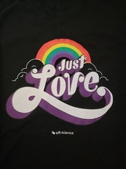 Next level Just Love rainbow T shirt medium unisex men