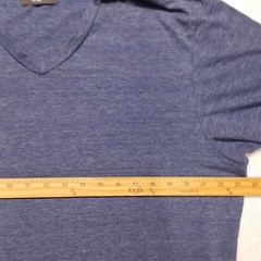Goodlife Mens V-Neck T-Shirt Blue Heather 2XL Cotton Rayon Blend Short Sleeve