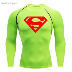 Superman T-shirts Superhero Gym Short Compression Sleeve Tee Tops Shirt Men TOP