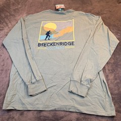 ComfortWash Hanes Breckenridge Colorado Hiking T-Shirt Green Mens Large NWT
