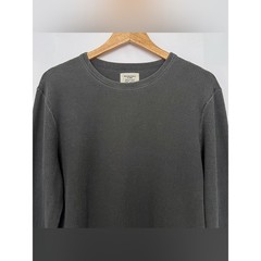 Buck Mason Mens Vintage Thermal Surplus Tee Long Sleeve Waffle Size Medium Gray