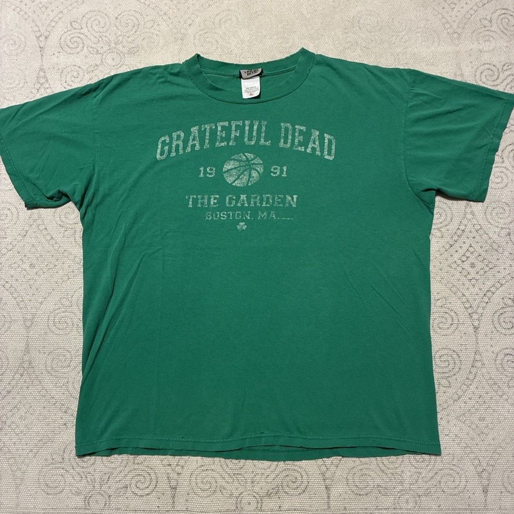 Vintage 2002 Grateful Dead Liquid Blue Shirt Boston Garden Basketball XL Band