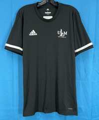 ADIDAS Climacool BLACK/WHITE Poly Knit ULM SOFTBALL Men’s SHORT SLEEVE T-Shirt L