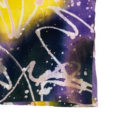 VTG Climate Colorful Tie Dye Scribble Art AOP Boxy T-Shirt L Single Stitch