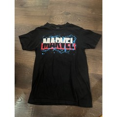 Marvel Comics Mens Graphic T-Shirt Black Paint Splatter Logo Cotton Small