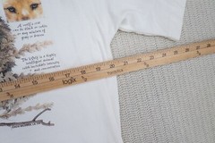 Vintage Wolf Graphic Shirt Mens Large White Wildside Single Stitch 90’s Nature