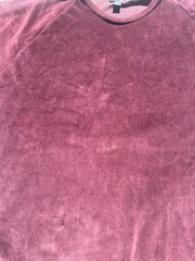 MENS XL CLALVIN KLEIN SINGLE STITCH VINTAGE BURGANDY VELOUR PULLOVER ST