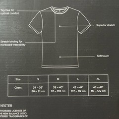 New Balance Men’s Sz M 3 Pack White Gray Black Tag Free Cotton Crew Neck Tee NIB