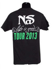 New NAS “Life is Good Tour 2013 Mens Adult Sizes S-M Band Black Concert Shirt