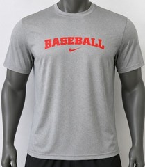 Mens Nike DriFit Baseball Short Sleeve T Shirt Gray Medium Athletic Training