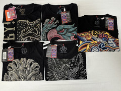 ¡Ay Güey! Men’s Lot of 5 Black Studded Graphic Print Crew Neck T-Shirt Size XL
