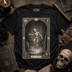 Gothic Marionette Tarot T-Shirt | Victorian Horror Doll Apparel