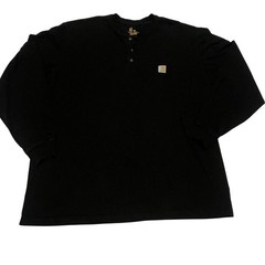 Carhartt Mens 3XL Black Long Sleeve Pocket Shirt Original Fit
