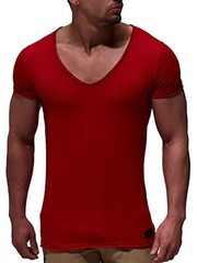 2026 New Men’s T Shirt Fashion Chicken Heart V Collar Recreation.