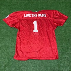 Vintage Y2K Circuit City Football Jersey Large Red Mesh Live The Game Promo A4