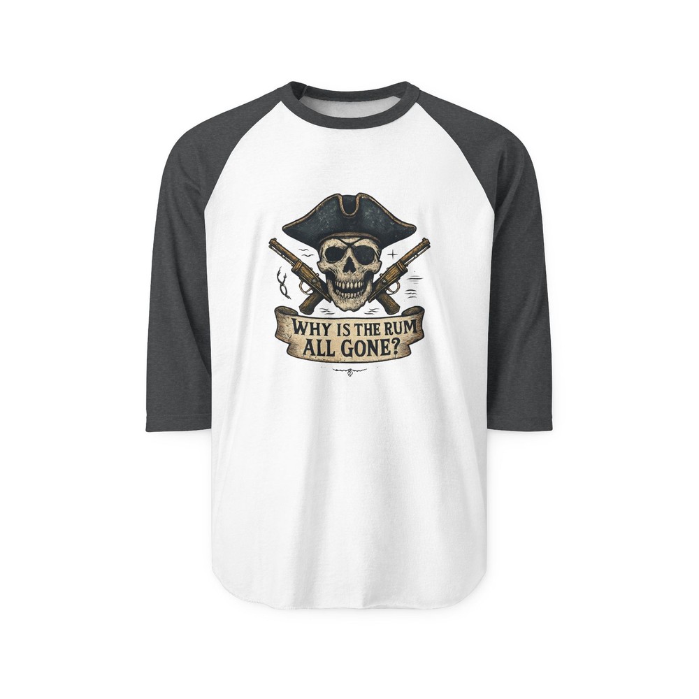 Pirate-Themed Unisex Raglan Shirt, Funny T-Shirt, Gifts for Pirates, Lake