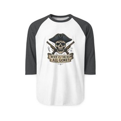 Pirate-Themed Unisex Raglan Shirt, Funny T-Shirt, Gifts for Pirates, Lake