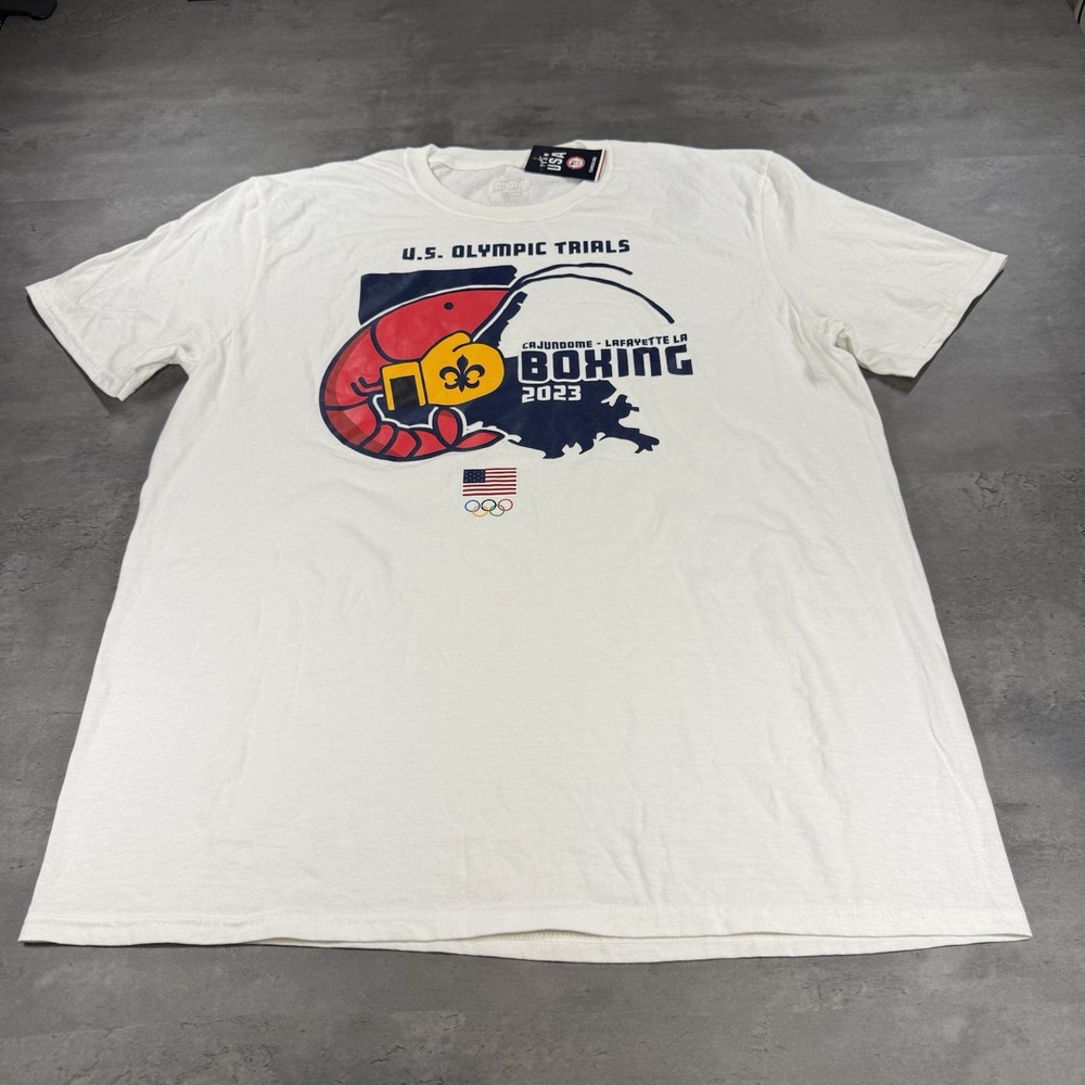 USA Olympic Boxing Team Mens Extra Large XL White MMA Training Gym Cotton Tee