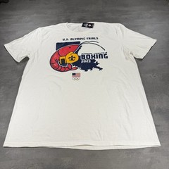 USA Olympic Boxing Team Mens Extra Large XL White MMA Training Gym Cotton Tee