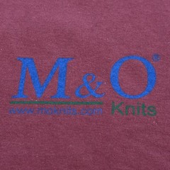 Vintage M&O Knits Logo Promo T Shirt Size Men’s XL New Without Tags Maroon Y2K